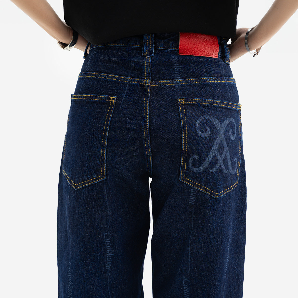 REGEN FADED LOGO JEANS