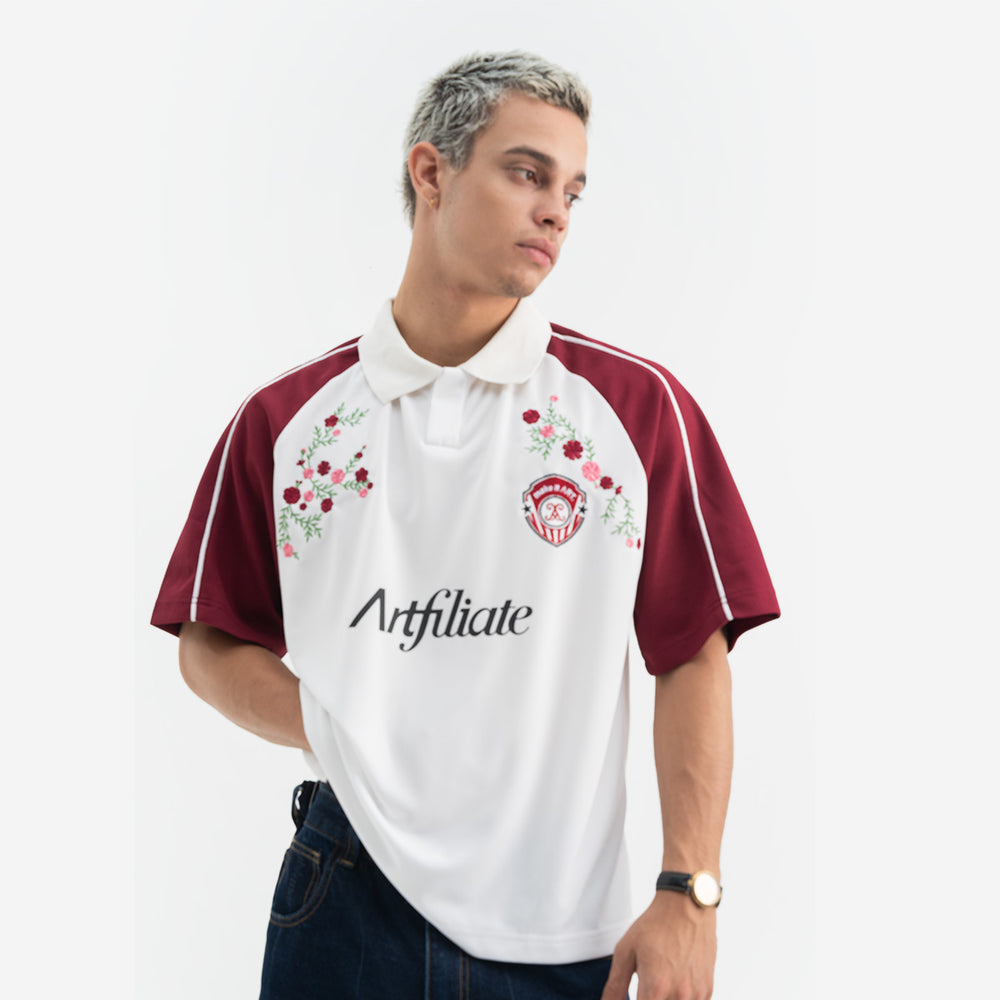 CLASSIC EMBROIDERED JERSEY "BURGUNDY"