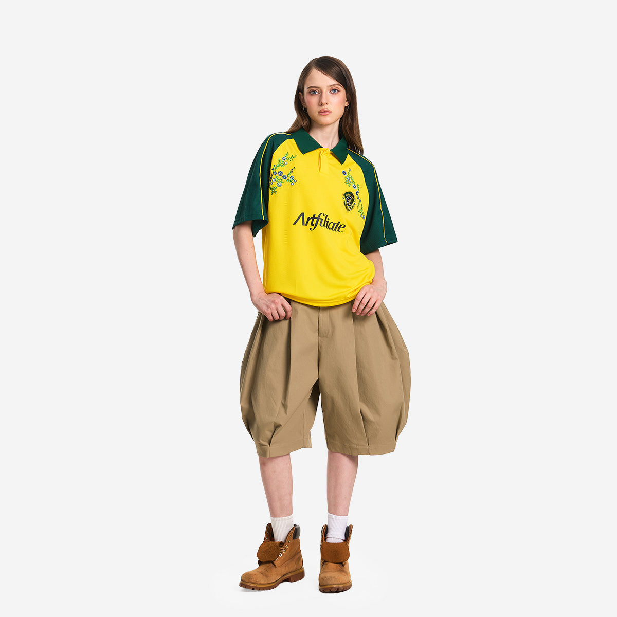 CLASSIC KHAKI DOUBLE PLEATED SHORTS