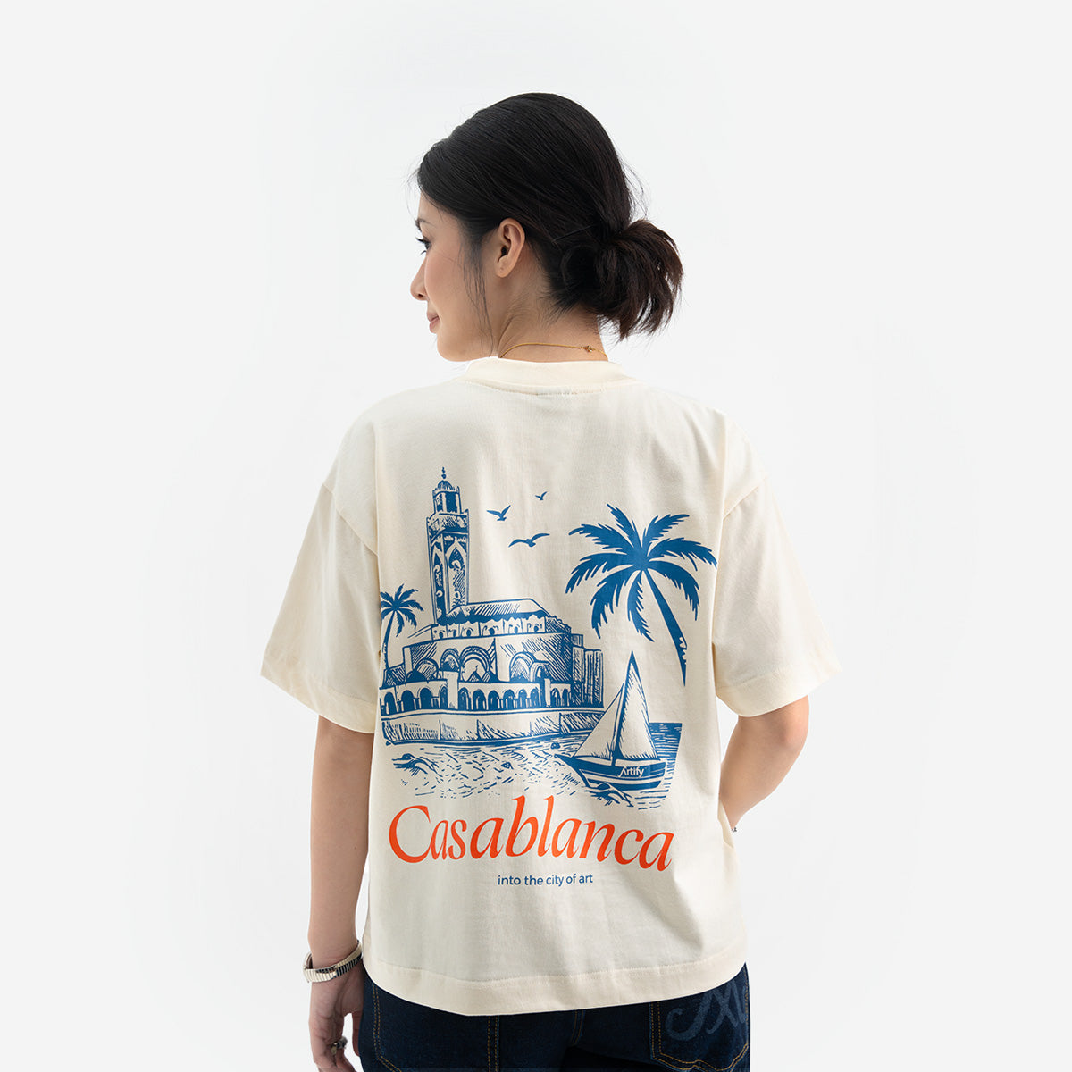 CLASSIC 'CASABLANCA' TEE OFFWHITE