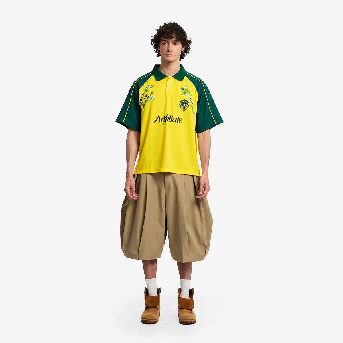 CLASSIC KHAKI DOUBLE PLEATED SHORTS