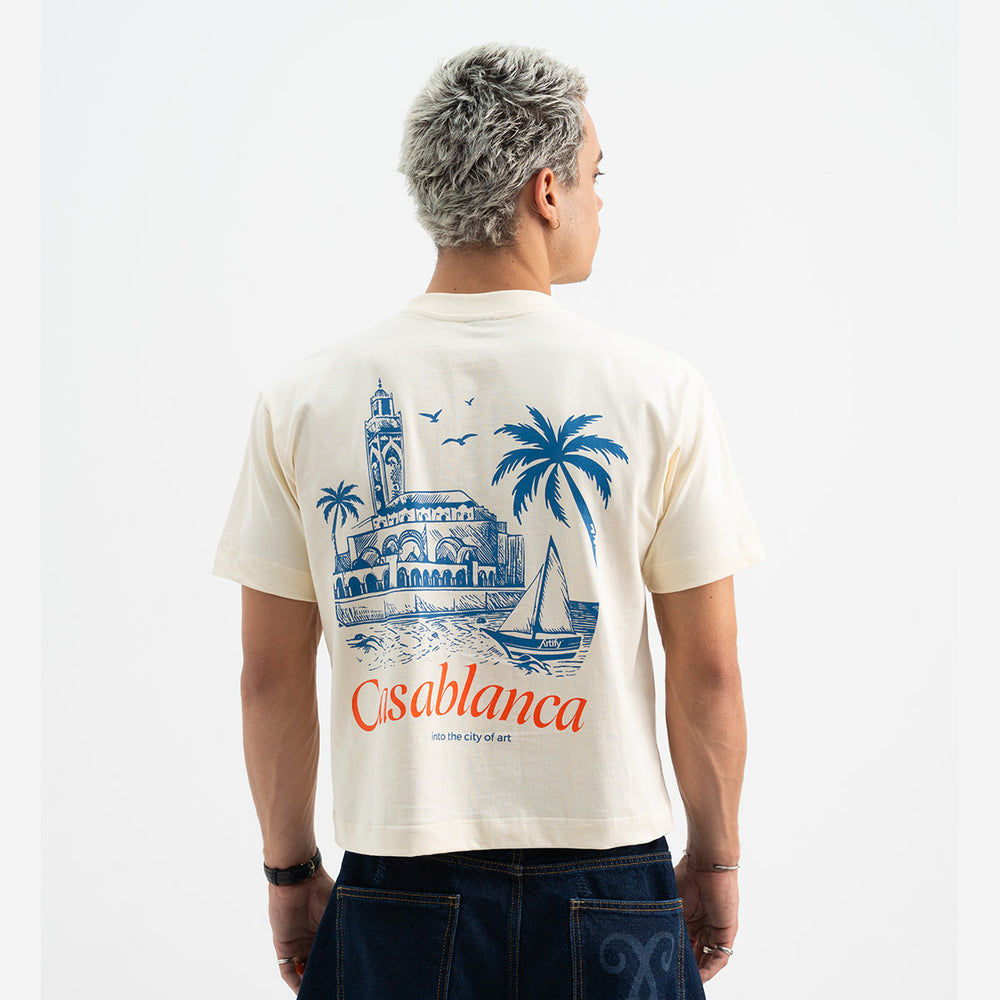 CLASSIC 'CASABLANCA' TEE OFFWHITE